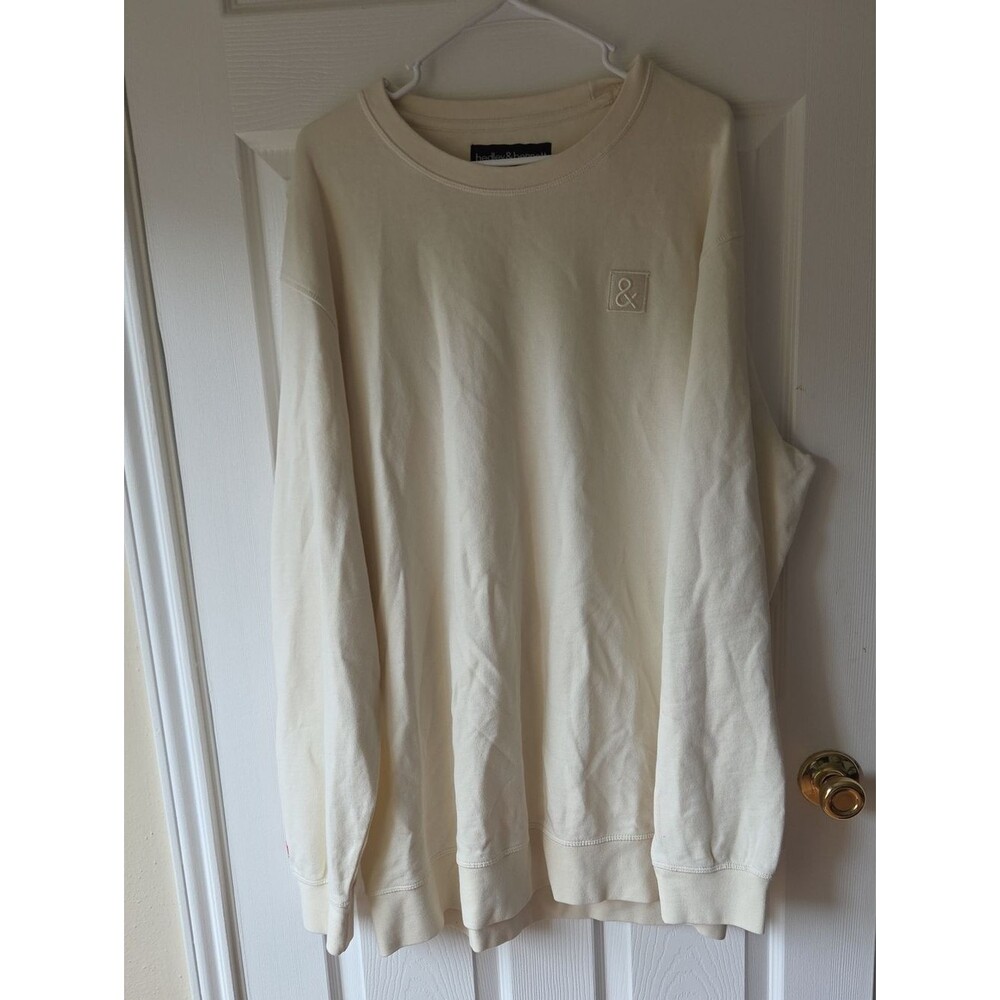 Hedley and Bennett 2XL Cream Pullover 100% Cotton Ampersand Patch Logo - Picture 5 of 8